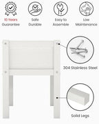 Small HDPE Raised Garden Bed, Elevated Planter Box with Legs, Outdoor All-Weather Planter Raised Beds for Seeds, Herbs, Flowers, Vegetables (White) - Image 4