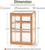 MCombo Cold Frame Greenhouse, Wooden Cabinet with Shelves, 0760 (Orange) - Image 3