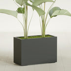 Greenline Leo Tall Rectangular Fiberglass Planter, Outdoor Planter Box - Image 2