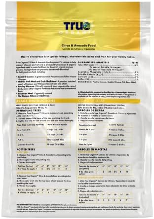 True Organic Citrus & Avocado Food – Organic Fertilizer for Lush Foliage and Abundant Fruit – 4lb Bag Covers 70 Sq. Ft., 4 Pound Bag (Pack of 6) - Image 3