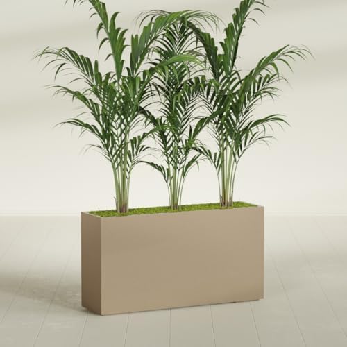 Greenline Alice Tall Rectangular Fiberglass Planter, Outdoor Planter Box - Image 4