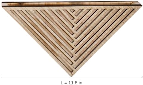 Triangle Wall Planter for Dry Plants, Hollow-Out Geometric Wooden Wall Decor, Natural Wood Display Shelf for Flower Arrangements, Creative Home Accent for Living Room, Entryway, Balcony - Image 6