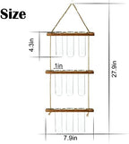 XXXFLOWER 9 Tube Vases Wall Hanging Propagation Station with Wooden Stand+ 9 Blue Tube Vases Wall Hanging Propagation Station with Wooden Stand - Image 3