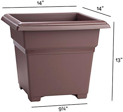 Novelty Countryside Square Tub Planter, Brown, 14-Inch - Image 2
