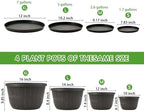 Quarut Plant Planters Pots Set of 4 Pack 16 Inch，Large Plastic Flower Pot - Image 3
