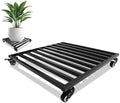 Plant Caddy with Wheels 20'' Metal Rolling Plants Stand Plant Dolly with Lockable Casters Aluminium Heavy Duty Pot Mover Rollers Indoor Outdoor Planter Trolley Holds up 400 Lbs Planter Black by Fsehyue