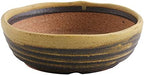 Wazakura Shigaraki Series Yellow Dust Stripe Glazed Ceramic Bonsai Pot by WazakuraJapan