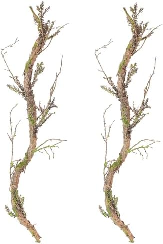 2Pcs 39" Bendable Faux Wood Branches Moss Tree Trunk Wall Decor - Image 3