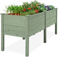 Best Choice Products 72" x 24" x 30" Raised Garden Bed with Extra Deep 16" Depth, Elevated Wood Planter Box Stand for Backyard, Patio, Balcony, Natural Fir Wood - Sage by BestChoiceProducts