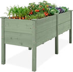 Best Choice Products 72" x 24" x 30" Raised Garden Bed with Extra Deep 16" Depth, Elevated Wood Planter Box Stand for Backyard, Patio, Balcony, Natural Fir Wood - Sage by BestChoiceProducts