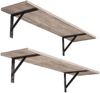 DINZI LVJ Wall Shelves, 23.6" Long Floating Shelves with Metal Brackets by DINZILVJ