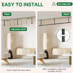2 pcs Hanging Planters Rod, Plant Hanger Indoor for Window Ceiling, Hanging Plant Shelf for Wall Planter House Plants, Plant Shelves Metal Holder Bar 63 in (Pots, Plants, Chains not Included) - Image 4