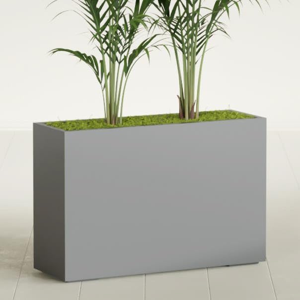 Greenline Alice Tall Rectangular Fiberglass Planter, Outdoor Planter Box - Image 2