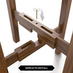 Sophia Mills Mid Century Plant Stand - Solid Wood Item Stand Handmade with Acacia - Fits Medium & Large Pots Sizes 8 to 12 inches (Not Included) (Adjustable Width: 8-12 inches, Dark Brown) - Image 4