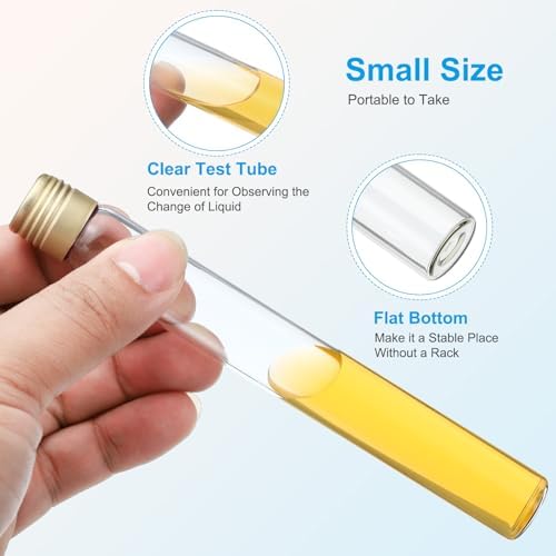 PATIKIL 50pcs 25ml Test Tubes 5.71x0.71in Glass Clear Test Tube Containers - Image 4
