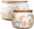 Vintage Ceramic Flower Pot, 6.5 & 9in, with Drainage & Filter by Unknown