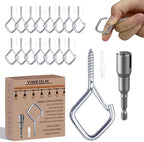 120 Pcs Ceiling Hooks for Hanging Plants, Screw in Hooks Silver by Unknown