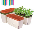 VIVOSUN Self-Watering Planters, 4-Pack 10.5 in Window Herb Planter Box by VIVOSUN