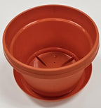 Plastic Flower Pot with Saucer over 6 inch - Image 3