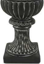 Christopher Knight Home Kyra 24.02" H Classical Urn Planters Set of 2, MGO Round Outdoor Flower Pots, Weather-Resistant Outdoor Planter for Backyard, Fluted Relief Pedestal Planter Pot, Antique Black - Image 7