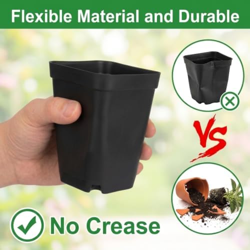 60pcs 3.5 Inch Plastic Nursery Pots and 5 Pack Seed Starter Tray - Image 4