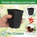 5 Pack Plastic Seed Starter Tray with 60pcs 3.5 inch Nursery Pots - Image 4