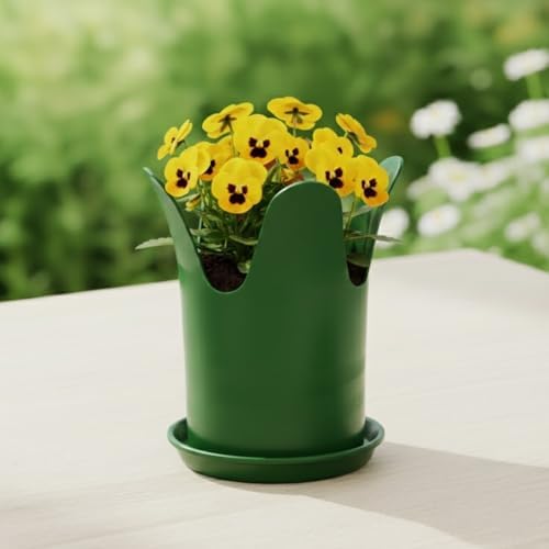 12-Piece Hunter Green Flower Pot and Saucer Set, 2"–12" - Image 6