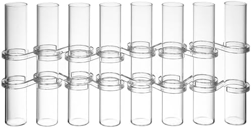 Hydroponic Glass Tube Vase 15x2.5cm 8pcs Set for Flower Arranging and Home Décor, Glass Floral Container for Water Plant Propagation by CORHAD