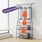Metal Plant Stand Indoor Outdoor, 3 Tier Tall Corner Plant Shelf, Hanging Flower Ladder for Living Room, Balcony, Garden, Patio (Black) - Image 5