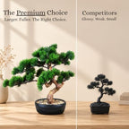 Artificial Bonsai Tree 16" Tall with Realistic Wood and Ceramic Pot, Fake Plants for Home, Bedroom and Office Desk, Japanese Decor - Image 6