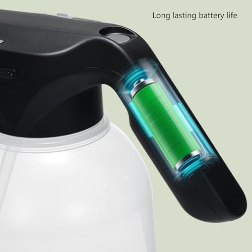 Electric 2L Watering Can for Indoor Plant Adjustable Pressure Sprayed Bottle Includes Ergonomic Handle Leakproof Design Fine Misting Electric Sprayed for Home Garden - Image 3