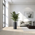 Kante Small Round Column Black Concrete Planter 18.9" Tall, Outdoor - Image 3