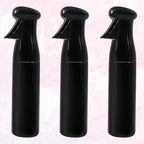 Hand Press Spray Bottle Sleek Modern Design 3pcs with Big Capacity Glass and Abs Material, Dishwasher Safe Long-term Storage Solution Black for Home and Salon Use - Image 5