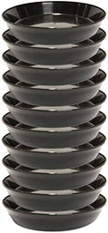 7 Inch (5.5 Inch Base), Black, Case of 10, Plant Saucer by AustinPlanter