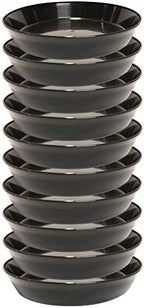 7 Inch (5.5 Inch Base), Black, Case of 10, Plant Saucer by AustinPlanter