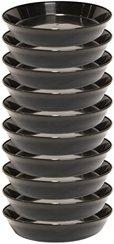 Saucers, 10 Inch, Black, 10 Pack by AustinPlanter