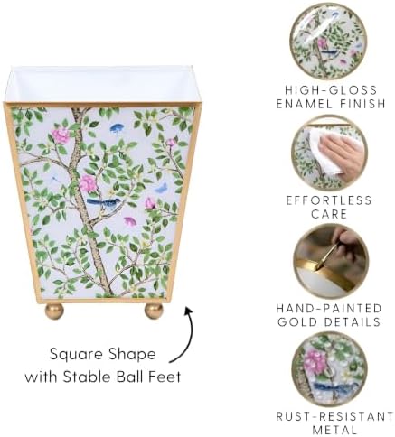 Unique Planters, Enamel Square Cachepot Indoor Plants, 4 in - Image 7