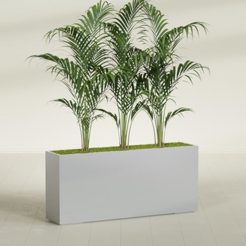Greenline Alice Tall Rectangular Fiberglass Planter, Outdoor Planter Box - Image 4