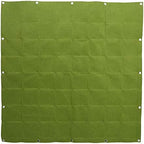 64 Pockets Wall Hanging Plant Bag, Vertical Outdoor Garden Plant Grow Bag Felt Plants Flower Pocket Wall Hanging Planter Plant Grow Container (Green) - Image 6