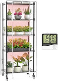 Indoor Greenhouse with Grow Lights with 72W , 5 Tier 23.2" L×13.4" W×61.4" H by sagrynfp