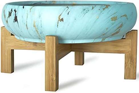 Succulent Pots, 10 Inch Ceramic Bonsai Pots with Drainage, Shallow Planters - Image 2