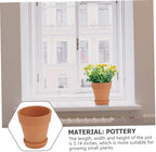 Veemoon Red Clay Succulent Flower Pots with Saucers, Indoor Decorative Breathable Planters for Succulent Plants, 8x8cm Terracotta Containers, 5pcs Set for Home Gardening - Image 3