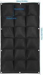 Garden Planter Bag with 18 Pockets, Vertical Wall Hanging Flower Planter for Balcony, Outdoor Patio Plant Organizer - Image 2