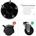 Choclaif Plant Caddy with Wheels,2 Pack Black Heavy Duty Plant Stand with Universal Wheels,Round Pot Trolley for Indoor (16) - Image 3