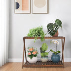 Wooden Plant Shelf Indoor, Narrow Plant Bench for Multiple Plants - Image 6