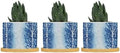 Animal Ceramic Planters White Blue Animal Strip Planters for Outdoor Plants with Drainage Holes and Saucers Pot for Outdoor Garden Home Plant by BRUYU5SE
