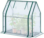Mini Greenhouse for Indoor Outdoor: Ohuhu Tabletop Portable Green House with Waterproof Pad for Small Plants Nursery Germination, 36"x18"x33" Heavy-Duty PE Cover White - Image 6