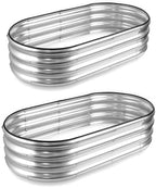 JERIA Raised Garden Bed,Galvanized Raised 2 Pcs 4×2×1ft Planter Boxes Outdoor with Easy Assembly, Large Garden Bed for Vegetables, Fruits, Flower by JERIA