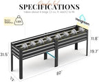KING BIRD Raised Garden Bed with Legs & Water Storage Tank 80×17×31.5 in - Image 6
