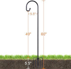 Ottsuls Shepherd-Hooks Adjustable for Bird-Feeder Lantern Plant-Hook Garden-Stake - Plant Stand Hanger for Outdoor Flower Basket, Bird Feeder Hanger Weddings Décor - Image 5